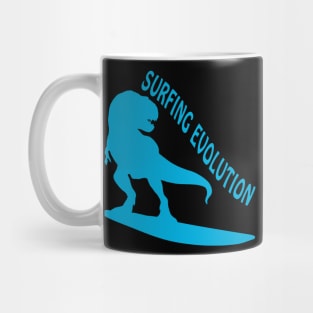 Surfing Evolution - Dinosaurs Born To Surf Mug